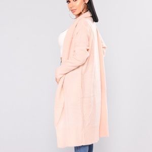 Pink oversized cardigan (S)